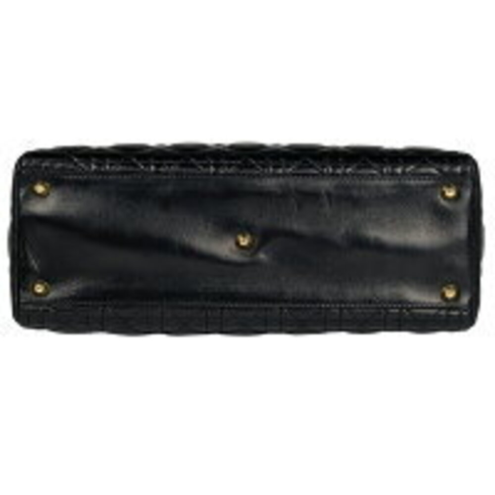 Christian Dior Lady Dior Cannage Shoulder Bag 2way Leather Black - Picture 4 of 6